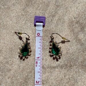 Kendra Scott Elegant Green Teardrop Earrings